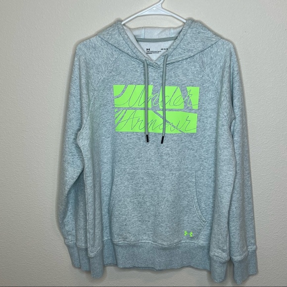 Under Armour Hoodie Sweatshirt Womens Large Gray - Picture 1 of 8